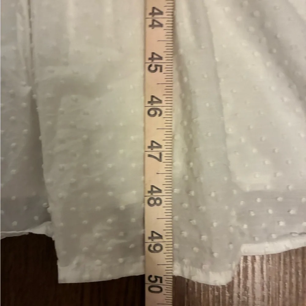J. Crew White Swiss Dot Printed Ruffle Tiered Midi Dress w Tie Back - Size 20
